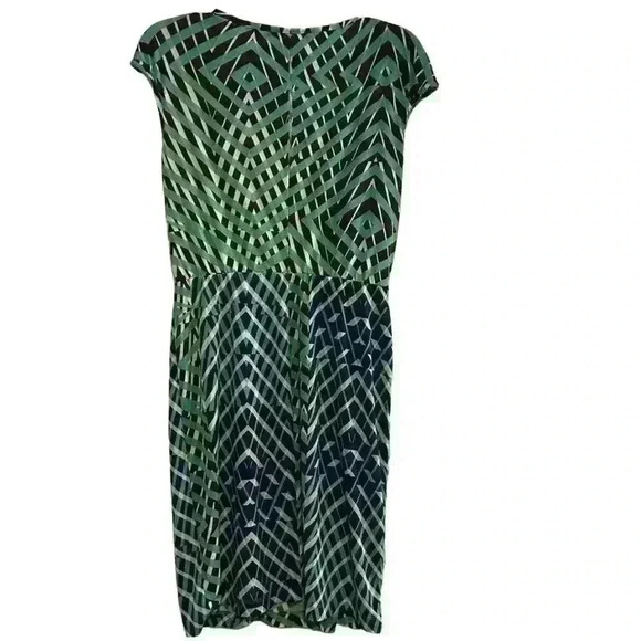 Donna Morgan Women's Knee Length Dress Size 6 Multicolor Chevron Geometric - Picture 11 of 13